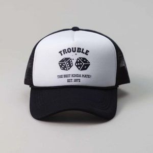 trouble trucker hat